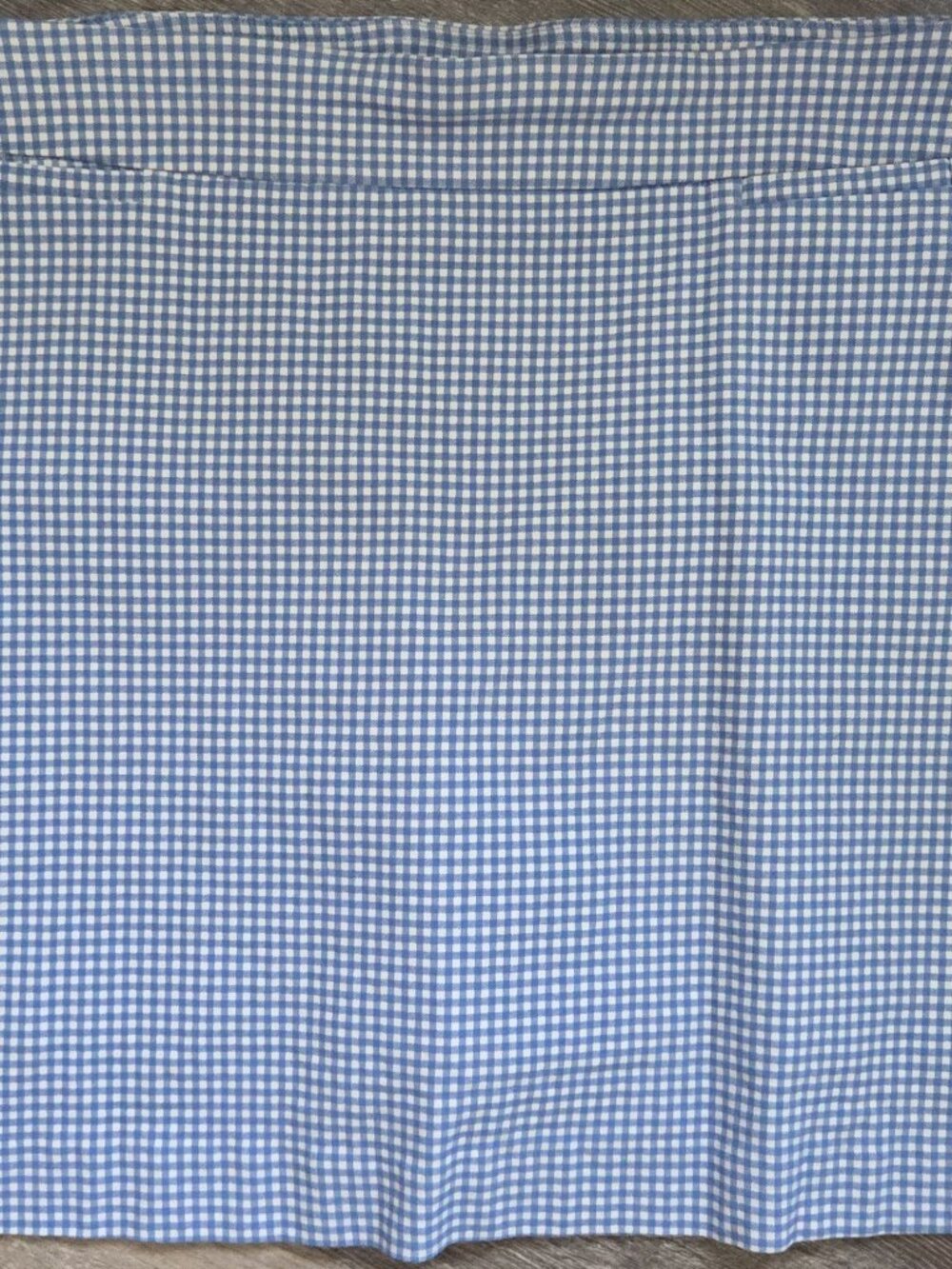 Kim Rogers Blue & White Micro Gingham Skirt w/Undershorts Sz 18